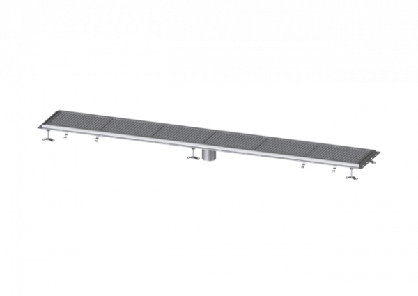 KESSEL Kastenrinne Ferrofix m. Fliesenanschlusswinkel, 400 x 3050 mm