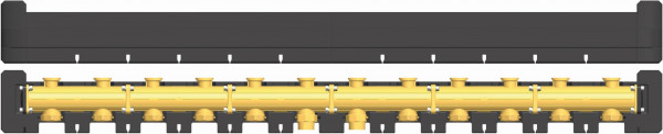 PAW Modulverteiler DN 25 6-fach F 1" x 1" IG isoliert