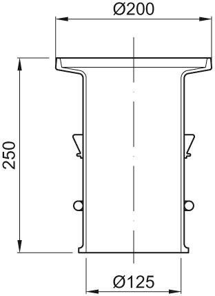 ACO Standrohr für Flachdachablauf 2 teilig DN 100 150