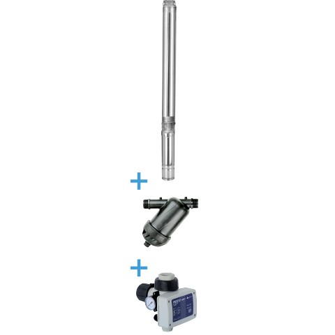 ewuaqua iWater i4 4-70 Beregnungspaket-Paket 2W 230V 4" Tiefbrunnenpumpe