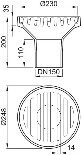 ACO Bodenablauf DN 150 Klasse L15