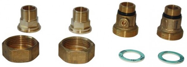 Grundfos Löt/Gewinde Anschlussgarnitur Messing R 1/2"x15mm/R 1/2"