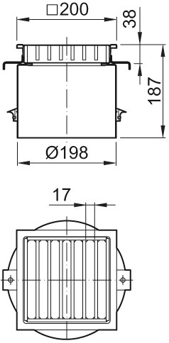 ACO Aufsatzstück ES M 125, lose eingelegt