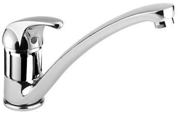 Herzbach Spültisch Einlochbatterie Largo m schwenkb. Ala 135 Grad Niederdruck chr