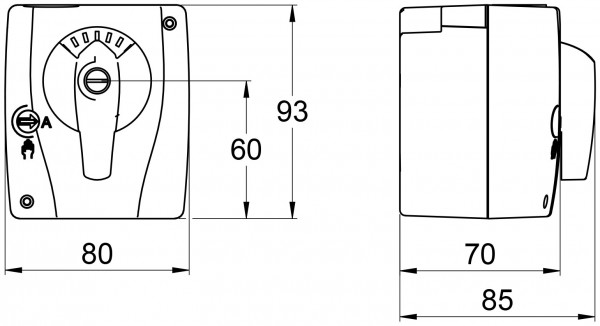 LK Armatur LK 950 Stellmotor 230VAC 35s 5Nm 1,5m Kabel