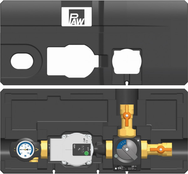 PAW RL Hochhaltg RHM DN 25 3 Weg Misch KVS = 10 1" IG, Motor SR5, isol Wilo Par