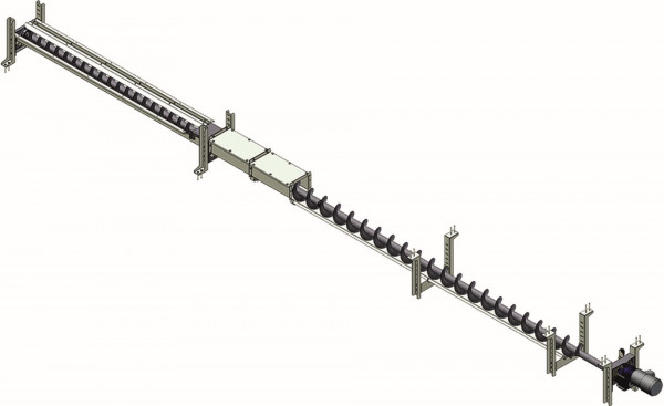 Fröling Befüllschnecke d=200 für Lagerraumlänge 4m Gosse 1m