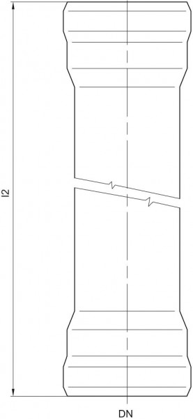 ACO Stahlabflussrohr GM X mit 2 Muffen, 3000mm DN 100