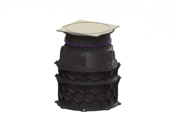 KESSEL Schachtmodul LW 1000 Bodenplatte Zugang LW 800, 1146-1395 mm, Klasse A 15