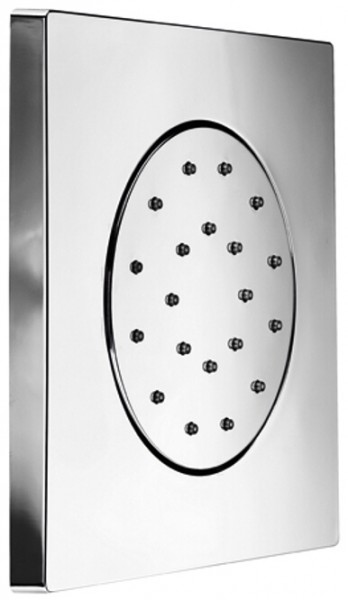 Herzbach Seitenbrause LIVING SPA UP m Einbaukörper eckiges Design chr