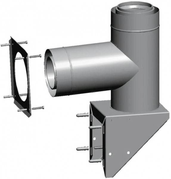 Wolf Außenwandkonsole bis 50kW DN 80/125