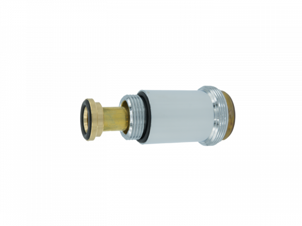 DELTAMESS Ventilwasserz., Schrägsitz-Armatur 1, Messing, vernickelt