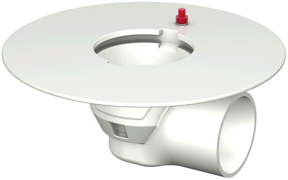 ACO Bodenablauf Passavant DN 100 GE mit Klebeflansch weiß epoxiert