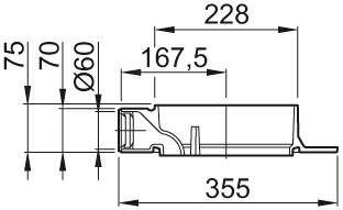 ACO Zwischenstück für DN 100 weiß epoxiert