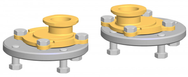 PAW Reduzierflansche, 2 Stück F DN 50 PN 6 auf F DN 32