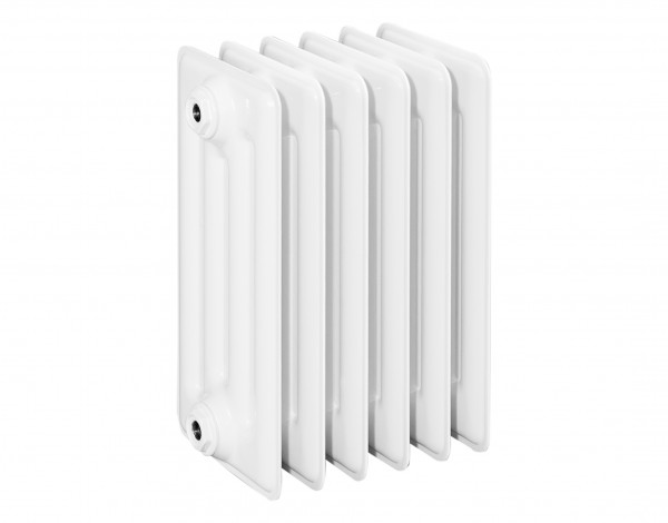 HG-TEC DIN-Stahlradiator RAL 9010 gep. 15 Glieder BH 450 NA 350 BL 750 BT 220
