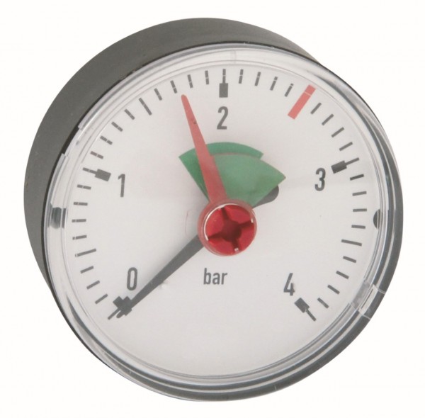 SYR Manometer 12 für Heizung waagerecht G1/4 0-4bar d.63mm