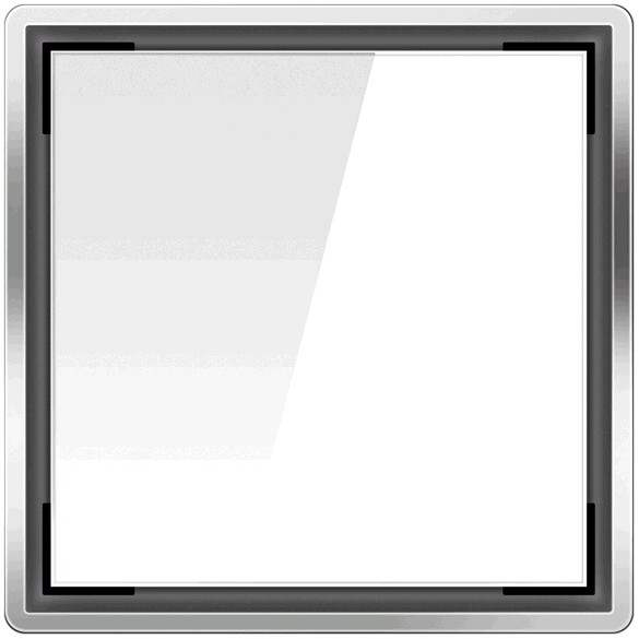 ACO Design Glasabdeckung Rahmen 130x130mm Unidekor weiß