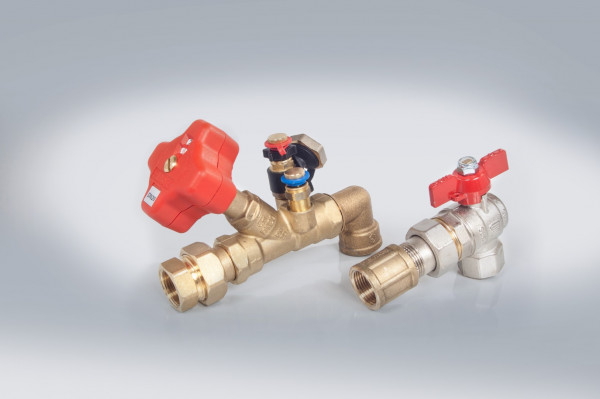 EMPUR Anschlussset 90° für HKV-IR Thermoweiche und Regelstation CONTEMP alpha