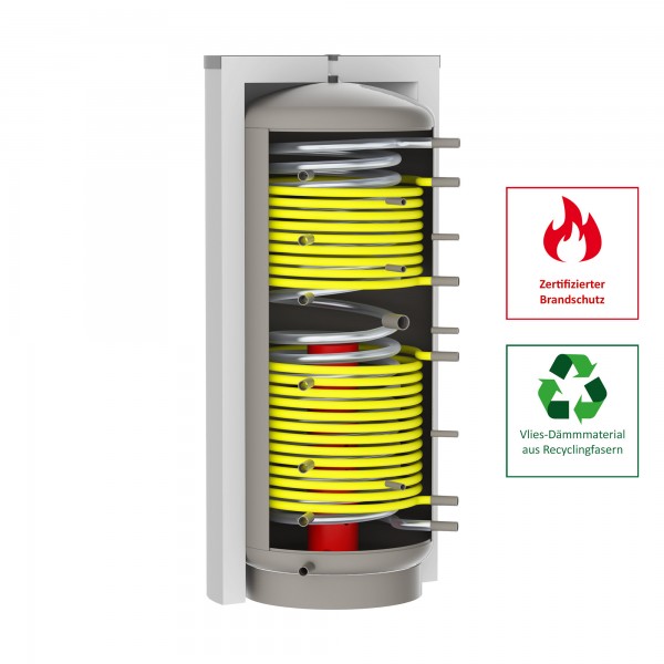 Solarbayer Hygiene-Kombispeicher HSK-ÖKO-1000, Edelstahlwellrohr