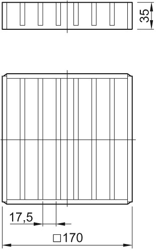 ACO Stegrost ES M 125, 170x170mm