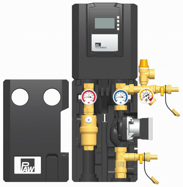 PAW SolarBloC midi Basic 2-Strang, Flow Meter Reglr SC3.6 Wilo Yos PARA ST 15/7