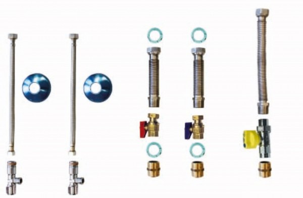 MHG Umrüst-Set mit Absperrarmaturen ecoGAS zur flexiblen Installationsanbindung