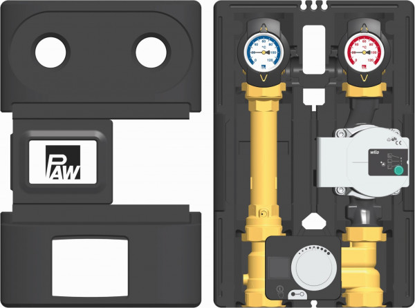 PAW HeatBloC K34R DN 25 3 Weg H-Misch m Byp Regler PWR6 Wilo Para SC 25/6-43