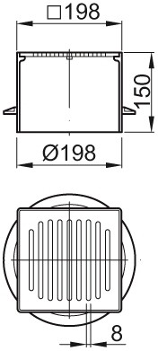 ACO Aufsatzstück KST K 3, lose eingelegt
