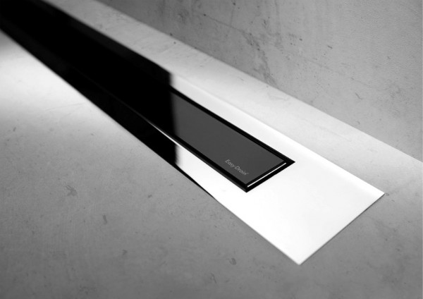 ESS Duschrinne Modulo TAF Design Z-4 Poliert, 90 cm, glass schwarz