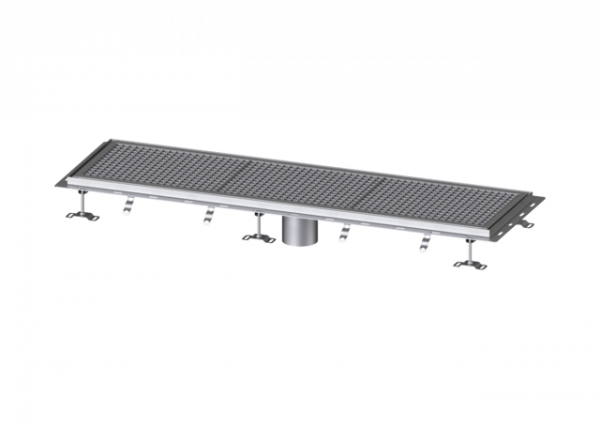 KESSEL Kastenrinne Ferrofix m. Fliesenanschlusswinkel, 400 x 1550 mm