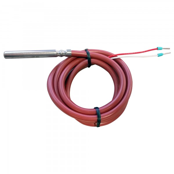 Temperaturfühler PT1000 1m Silikon rot Kollektorfühler, Kesselfühler