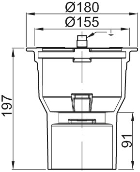 ACO Bodenablauf Passavant DN 100 GE mit Halterand weiß epoxiert