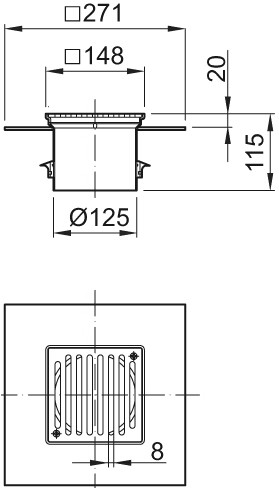 ACO Aufsatzstück ES K 3 versc Rutschhemmung Klasse C