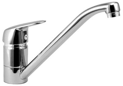 Herzbach Spültisch Einlochbatterie Kappa mit schwenkbarem Auslauf 135Grad chr