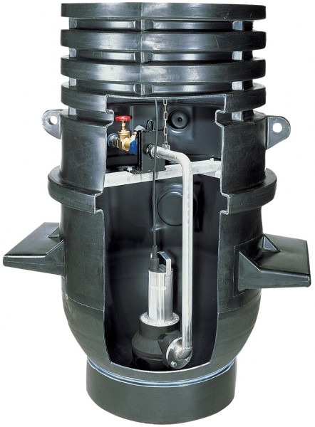 Wilo Schachtpumpstation DrainLift WS WS 1100 E/MTS 40 MTC Einzelpumpenanlage