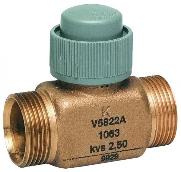 Honeywell Zonen Durchgangsventil V5822A Rotguss, PN 16 DN 20, kvs Wert 4,0