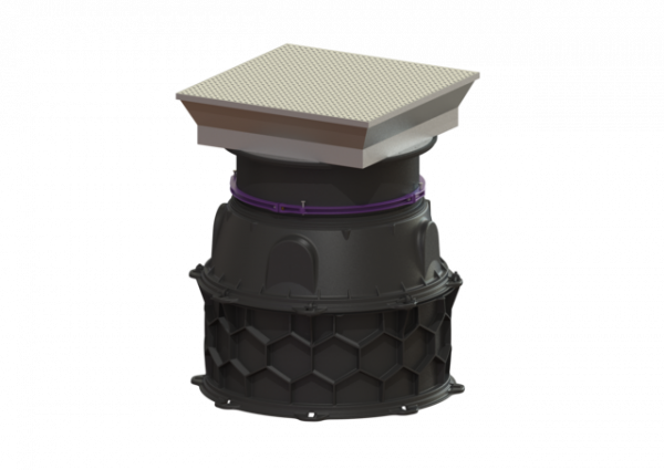 KESSEL Schachtmodul LW 1000 Bodenplatte Zugang LW 800, 620-869 mm, Klasse B