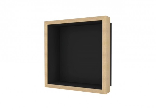 ESS Wandnische W-BOX Niche Schwarz Rahmen, oak - walnuss, 300x300x100