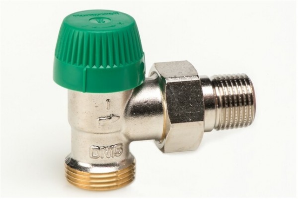 Honeywell Thermostatventilkörper V2060EK Rotguss, mattvernickelt Eck, 3/4"