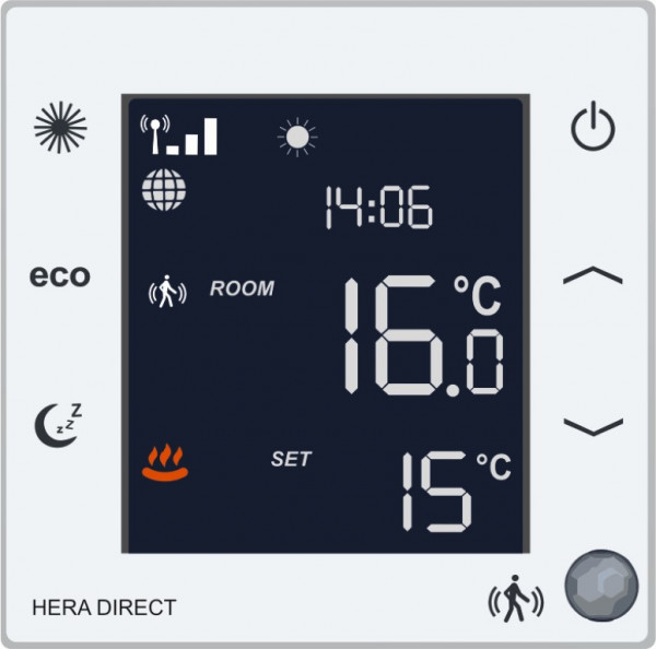 blossom-ic Hera Direct Raumthermostat für FBH-Stellantriebe NC und NO