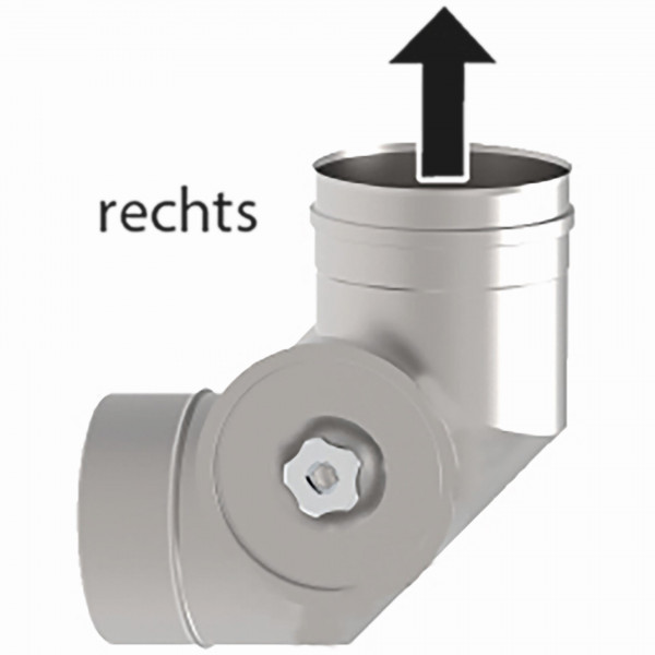 Fröling Bogen 87Grad Dm150 Reinigung seitlich links