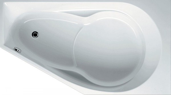 RIHO Raumsparwanne Yukon links 160x90cm, 175 l weiß