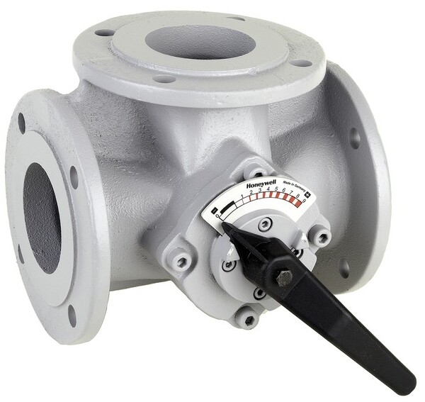 Honeywell Dreiwege Flanschenmischer DR GG 20, grau, PN 6 DN 65, kvs Wert 63