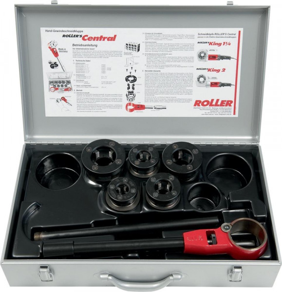 Gewindeschneidkluppen-SetCentral R3/8-1.1/4" im Koffer Roller
