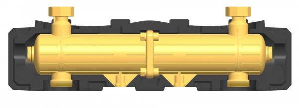 PAW Hydr Weiche DN 20 bis 2200 l/h 1" Mutter x 1" AG/3/4" IG EPP Isolierung