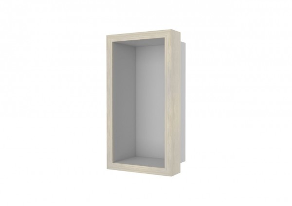 ESS Wandnische W-BOX Edelstahl gebürstet Rahmen: Oak - Weisgewaschen, 150x300x100