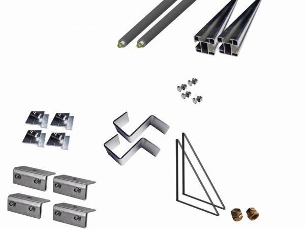 Thermic Energy Montagepaket 1er Grundset für FK253 waagrecht Blechfalz 15Grad