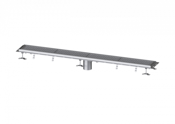 KESSEL Kastenrinne Ferrofix m. Fliesenanschlusswinkel, 200 x 2050 mm