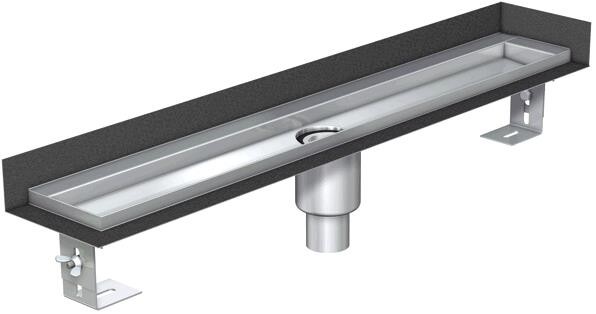 ACO Duschrinne ShowerDrain E DN 50 Aufkantung hinten und rechts 900mm